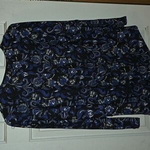 89th & Madison Navy Floral Pencil Skirt